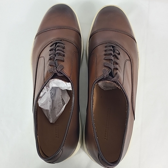 Allen Edmonds Park Avenue 2.0 Oxford Dress Sneaker Chili Brown Leather Sz 12 E - Picture 5 of 9